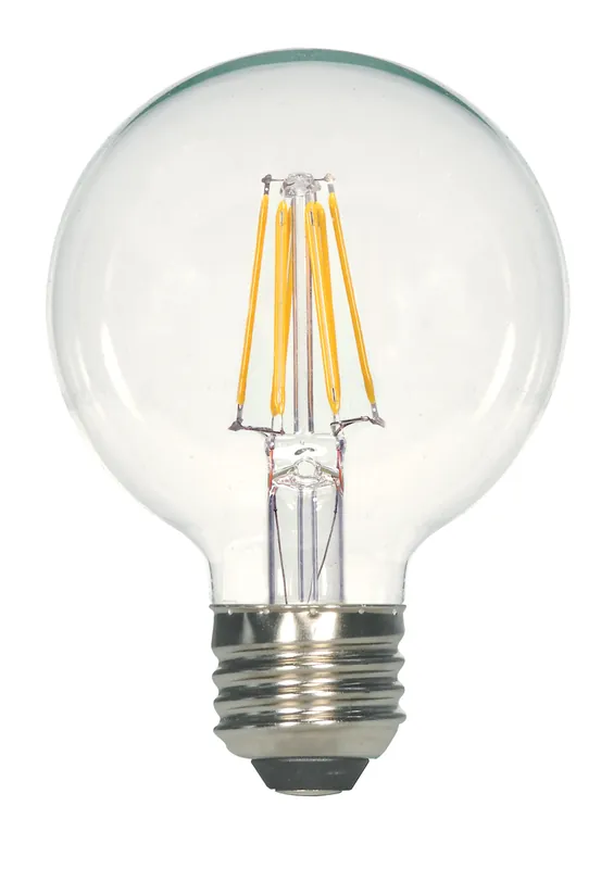 Satco S29878 5.5 Watt G25 LED Clear Medium Base 2700K 500 Lumens 120 Volt