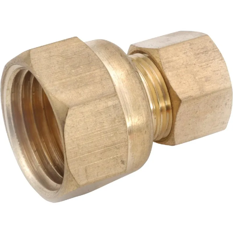 Anderson Metals 750066-0302 Brass Union Compression Adapter 3/16 In. x 1/8 In.