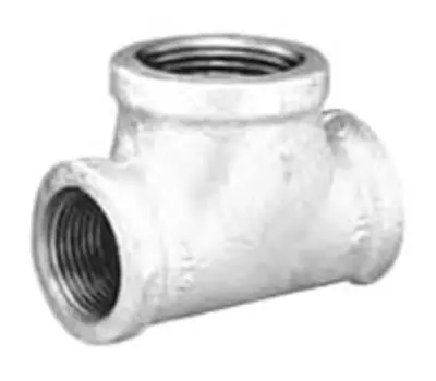 MATCO-NORCA ZMGTR070506 1-1/2 x 1 x 1-1/4 in. Threaded Galvanized Malleable Iron Reducing Tee
