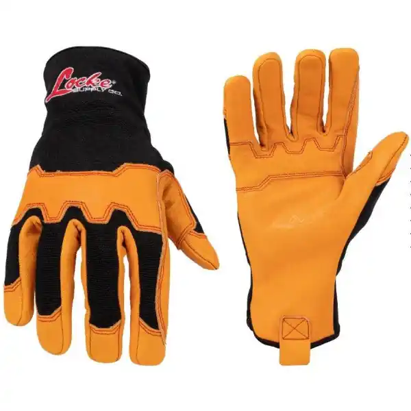 JS Products LS-LP-05-008 Leather Palm Glove, Black, Small