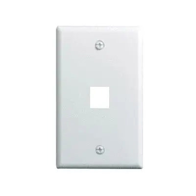 Pass Seymour WP3401-WH Plastic 1-Gang 1-Port Rectangular Classic Keystone Wallplate