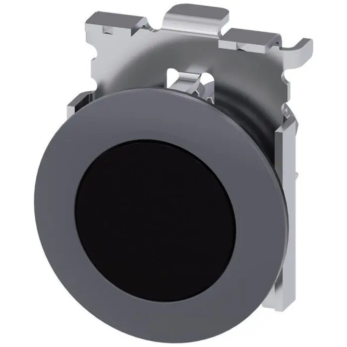 Siemens 3SU1060-0JB10-0AA0 Pushbutton, Mom, Blk, Guarded