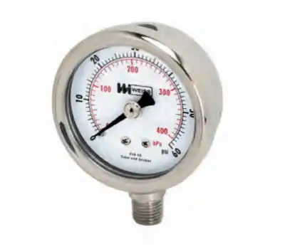 WEISS NF2520-30 30 PSI 2-1/2 in. Dial Stainless Steel Industrial Gauge