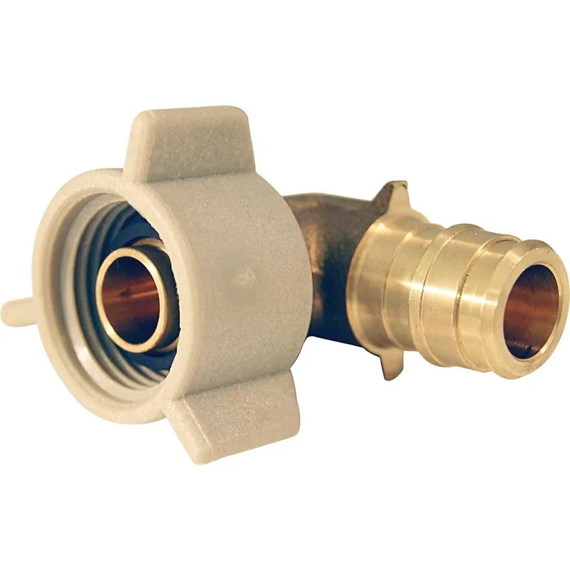 Apollo EPXFE12S Barb x FNPT 90 Deg Brass Swivel PEX Elbow