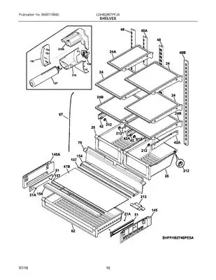 Electrolux 242200501 Shelf-Spill-Safe Cantilever