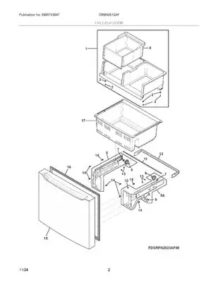 Electrolux 5304536712 Shaft Telescopic Rail
